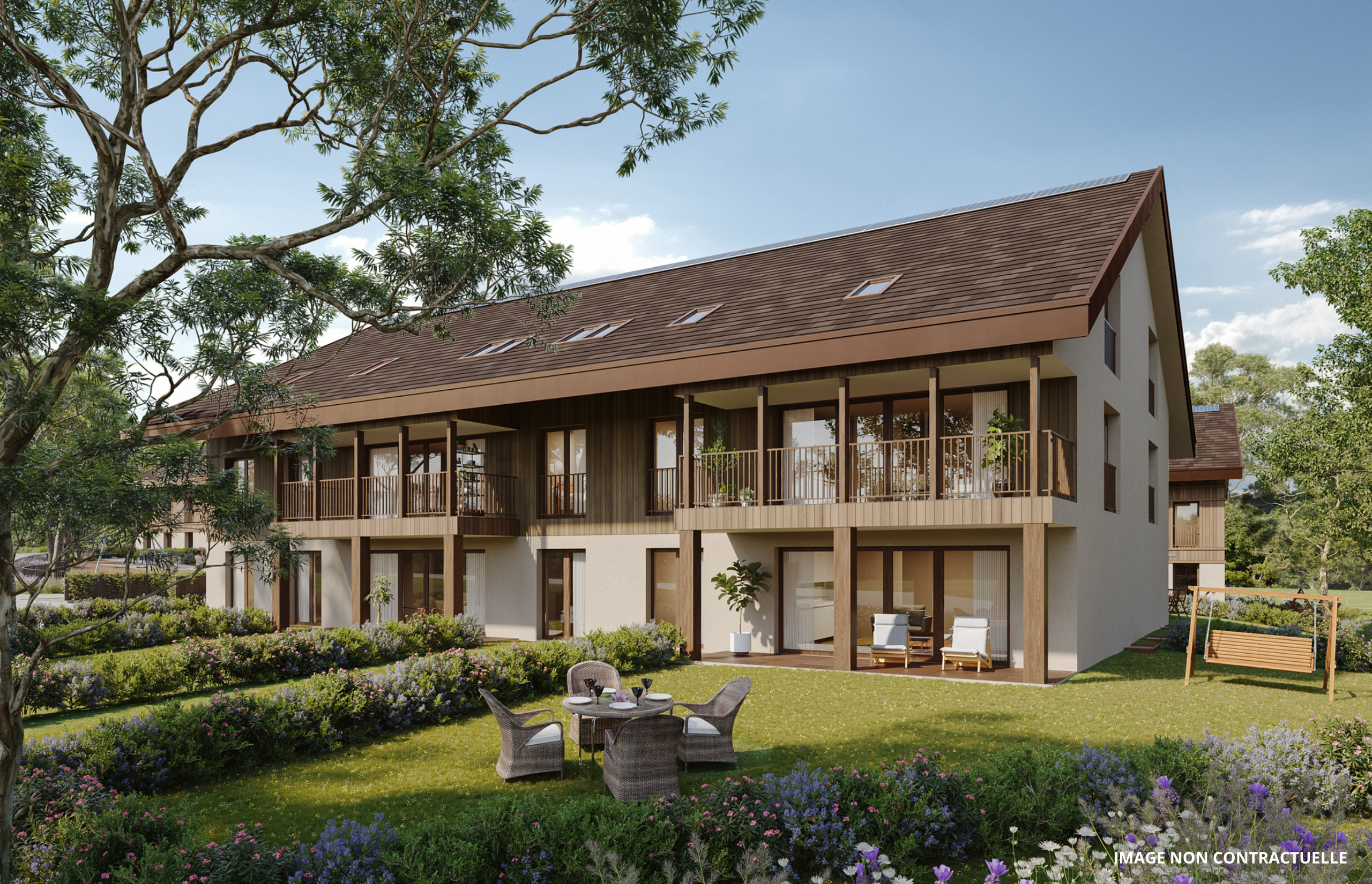 Rez de jardin 2,5 de 77 m2 avec un jardin de 76 m2 à 5 km de Romont !